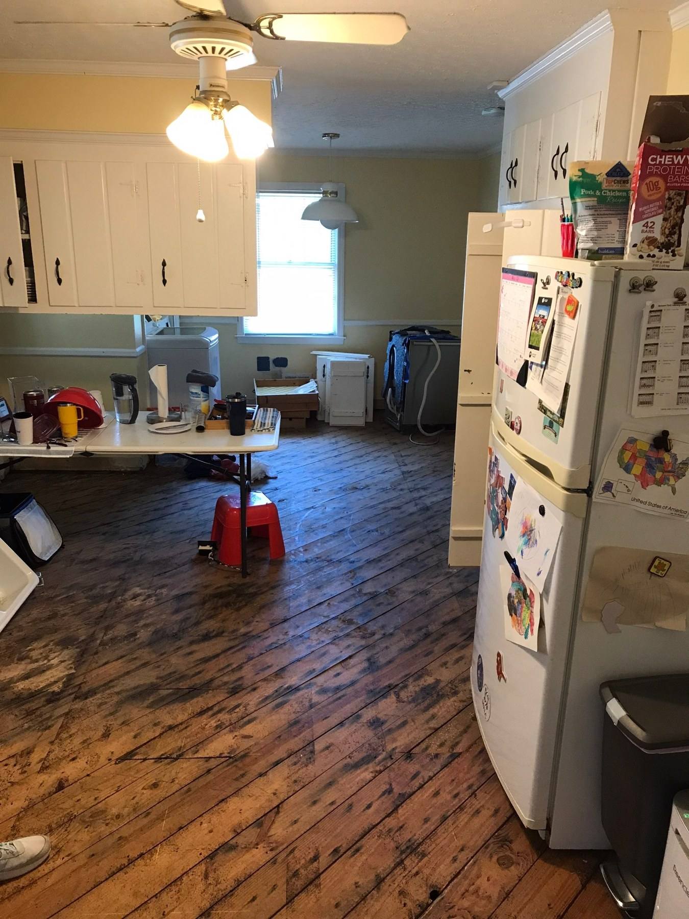 Dated kitchen with dark cabinets before remodeling in Forest Acres, Columbia SC